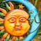 Glitzhome® 36.25" Metal Sun & Moon Garden Stake or Wall Décor